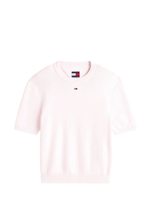Tommy Jeans logo knitted T-shirt - Pink