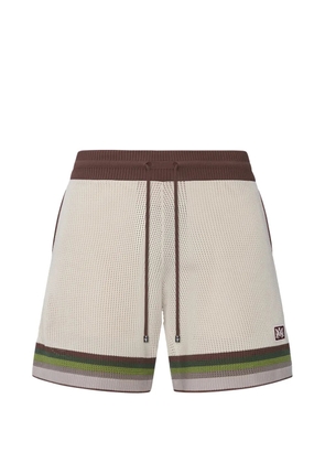 AMIRI striped-detail drawstring-fastening shorts - Neutrals