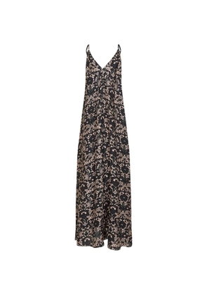 Gianluca Capannolo floral-print V-neck maxi dress - Black