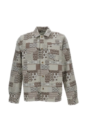 Les Deux patchwork patterned shirt jacket - Neutrals