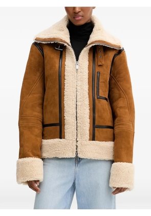 Iceberg zip-up suede jacket - Brown