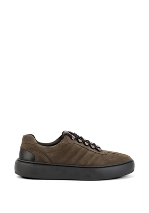 Cerruti 1881 quilted lace-up sneakers - Brown
