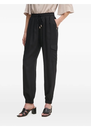 Gaudi drawstring-fastening cargo-pocket trousers - Black