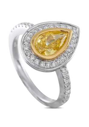 LB Exclusive diamond pear-shaped ring - Silver