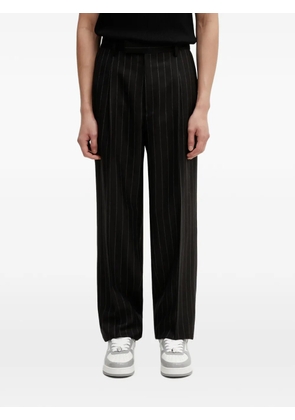WACKO MARIA pinstripe-pattern pleated trousers - Black