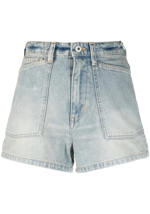 Kenzo high-waisted denim shorts - Blue