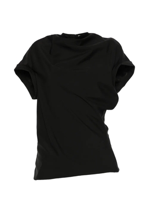 KHAITE Tandie draped blouse - Black