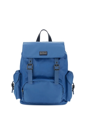Paul & Shark Milano leather-trim backpack - Blue