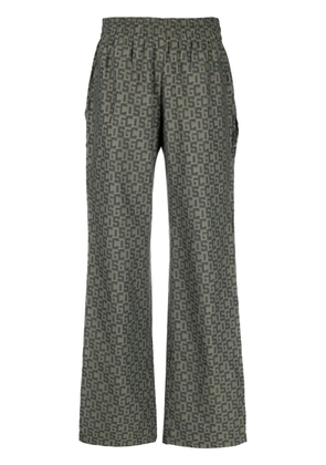 GCDS open-leg monogram trousers - Green