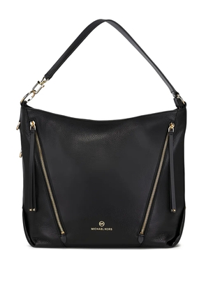 Michael Michael Kors large zip-detail leather shoulder bag - Black