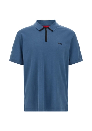 BOSS quarter-zip polo shirt - Blue
