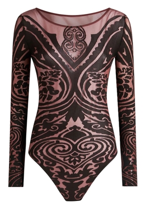 ETRO paisley-print bodysuit - Pink