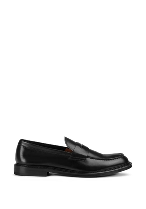 Doucal's leather penny loafers - Black