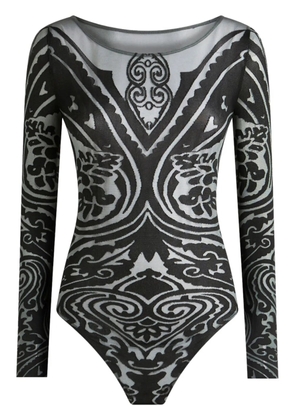 ETRO paisley-print bodysuit - Black