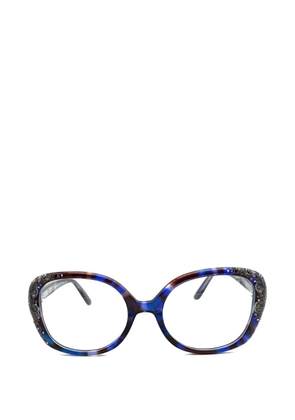 Francis Klein Turin embellished round-frame glasses - Blue