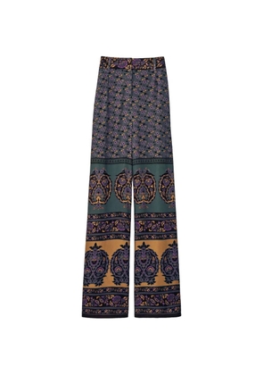 Ba&Sh Brany floral-print wide-leg trousers - Grey