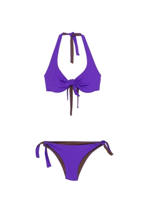 Fisico tie-detail bikini - Purple