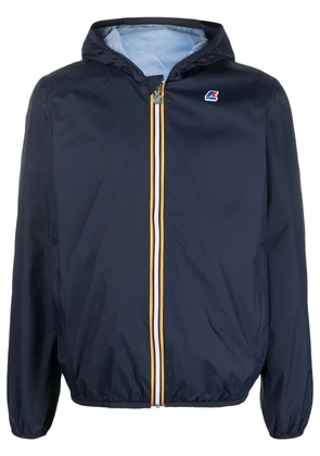 K-Way logo-patch waterproof jacket - Blue