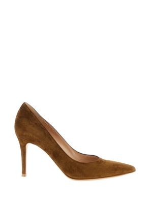 Gianvito Rossi pointed suede pumps - Brown