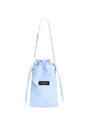 Dolce & Gabbana Essenza striped bucket bag - Blue