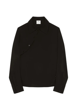 Courrèges long-sleeve button-detail shirt - Black