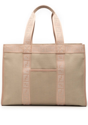 Fendi Pre-Owned 2010-2026 Zucca Trimmed Canvas tote bag - Brown