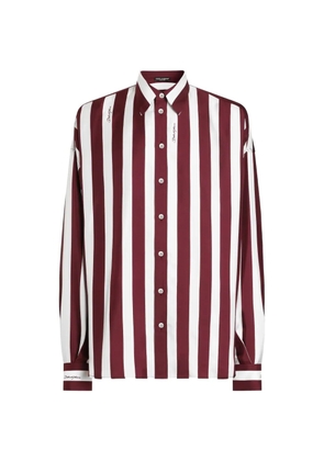 Dolce & Gabbana striped button shirt - White