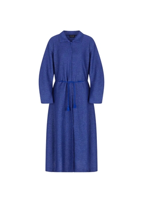 Giorgio Armani tie-waist coat - Blue