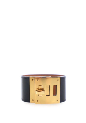 Hermès Pre-Owned 2013 Swift and Gold Plated Kelly Extreme Dog Bracelet costume bracelet - Black