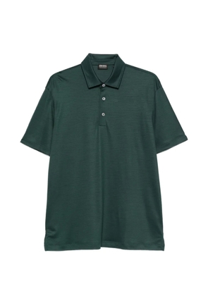 Zegna buttoned wool polo shirt - Green