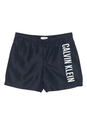 Calvin Klein logo-print swim shorts - Blue