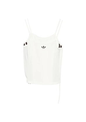 adidas double strap logo tank top - White