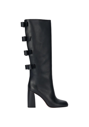RED(V) bow detail boots - Black