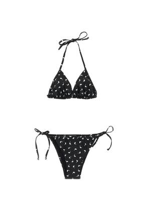 Moschino goose-print triangle bikini - Black