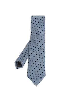 FENDI polka dot silk tie - Blue