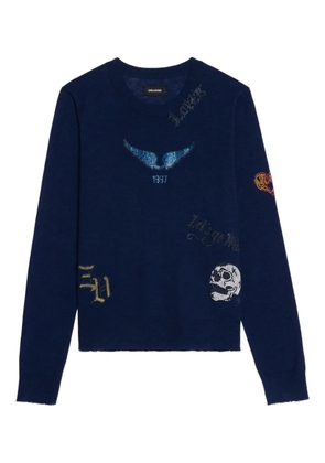 Zadig&Voltaire crystal-embellishment sweater - Blue