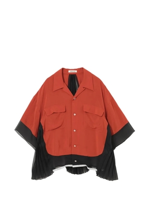 Undercover pocket pleated blouse - Orange