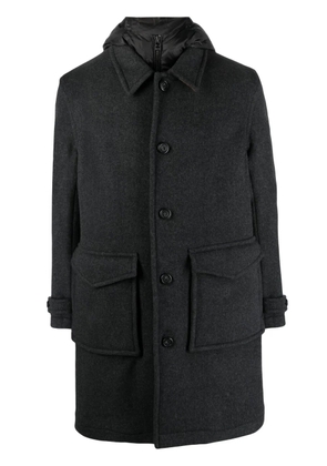 Woolrich wool-blend button-up coat - Grey