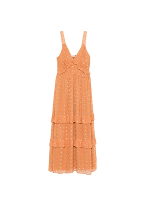TWINSET ruffled tiered maxi dress - Orange