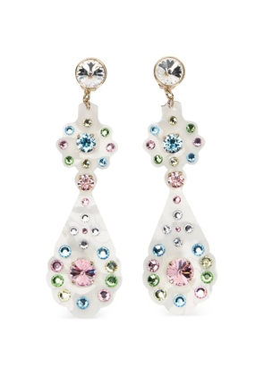 RED(V) polka dot drop earrings - Gold