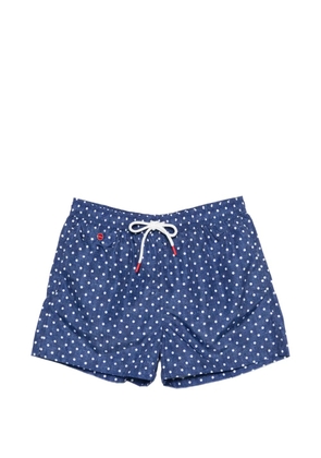 Kiton polka-dot swim shorts - Blue