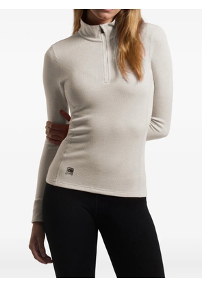 Rewoolution zip waffle sweatshirt - Neutrals