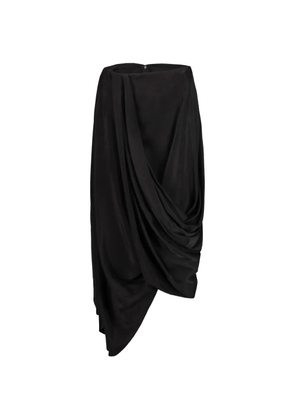 Maison Margiela draped midi skirt - Black