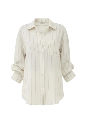 Eleh striped pocket shirt - Neutrals