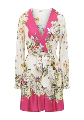 Anna Molinari butterfly-floral-pattern dress - Neutrals