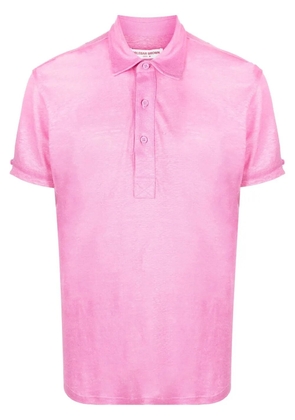 Orlebar Brown button-placket linen polo shirt - Pink