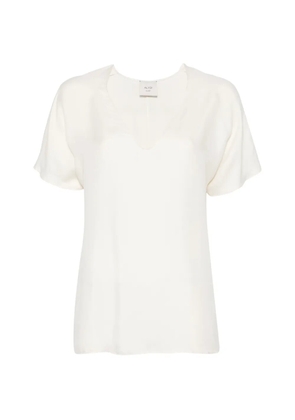 Alysi V-neck short-sleeved T-shirt - Neutrals