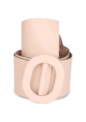 RED(V) rounded buckle belt - Neutrals