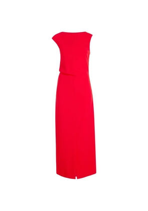 Proenza Schouler Damea matte crepe midi dress - Red