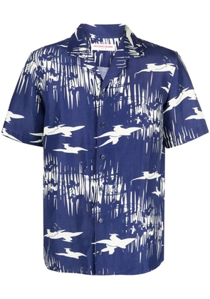 Orlebar Brown Hibbert graphic-print shirt - Blue